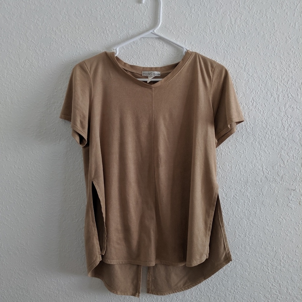 Tan suede top